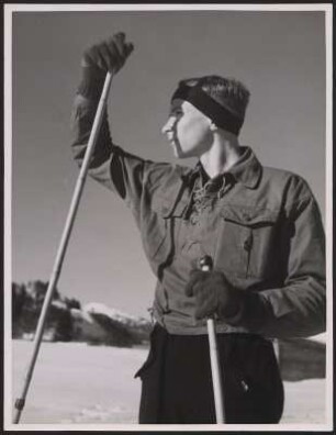 Hitlerjunge beim Skifahren in Garmisch-Partenkirchen