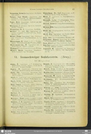 VI. Braunschweiger Bezirksverein.