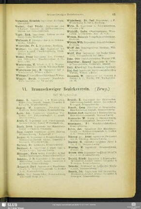 VI. Braunschweiger Bezirksverein.