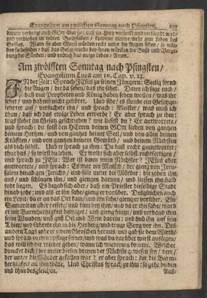 Am zwölften Sonntag nach Pfingsten / Evangelium Lucae am 10. Cap. v. 23.