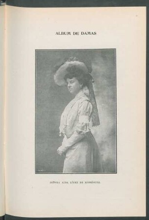 Álbum de Damas. : Señora Aída López de Rodríguez. [Retrato]