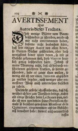 104-106, Avertissement des Autoris dieses Tractats
