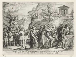 Triumph der Liebe, Blatt 1 der Folge "Triumphe des Petrarca"