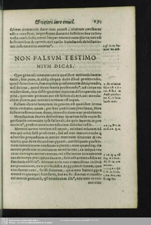 Non Falsum Testimo Nium Dicas