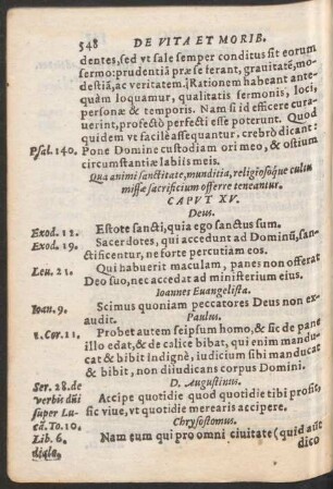 Qua animi sanctitate, munditia, religiosoque cultu missae sacrificium offerre teneantur. Caput XV.