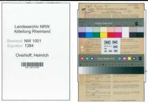 Entnazifizierung Heinrich Overhoff, geb. 11.10.1891 (Ingenieur)