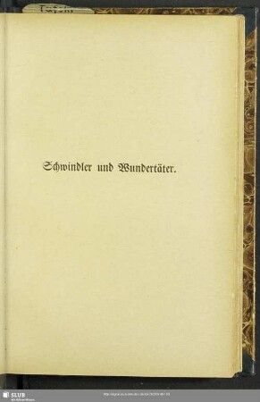 Schwindler und Wundertäter