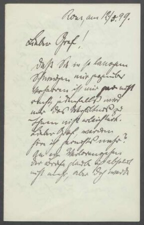 Brief von Georg Kolbe an Hans Albrecht Graf von Harrach