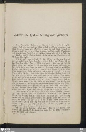 Historische Entwickelung der Weberei