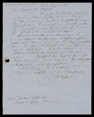 Brief von Christian Rudolf Wessel an Louis Spohr