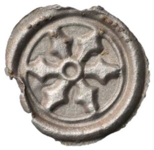 Fundmünze, Scherf, Hohlpfennig, Ende 15. Jahrhundert