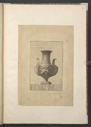 Vase mit Löwenkopf