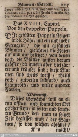 Das XVIII. Capitel. Von den doppelten Pappeln.