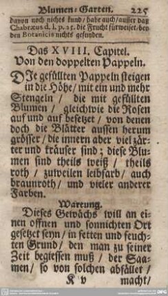 Das XVIII. Capitel. Von den doppelten Pappeln.