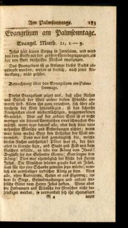 Evangelium am Palmsonntage