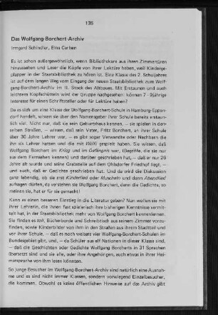 Das Wolfgang-Borchert-Archiv