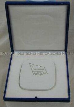 Plakette zum 7. FDGB-Kongress, im Kasten