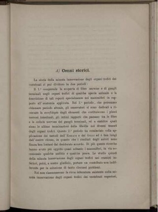 A) Cenni storici.