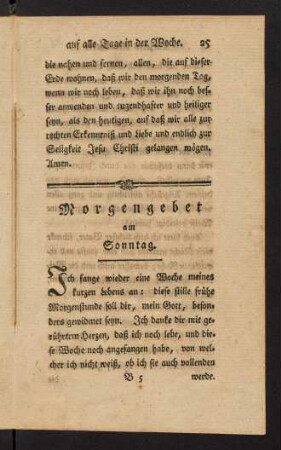 25-33, Morgengebet am Sonntag