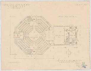 Fischer, Theodor; Planegg bei München (Bayern); Ev. Waldkirche - Grundriss EG