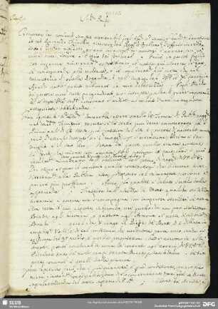 [Faszikel 29: Briefentwurf Bernardo Trevisans an den Dogen]