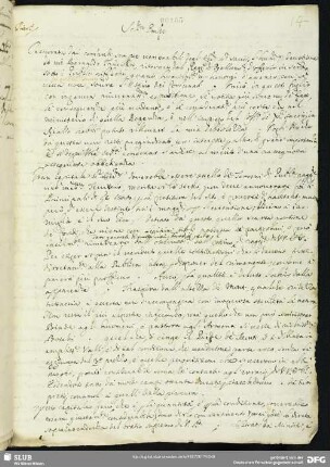 [Faszikel 29: Briefentwurf Bernardo Trevisans an den Dogen]