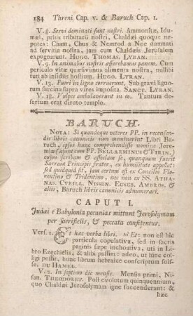 Baruch. Caput I - [Caput VI.]