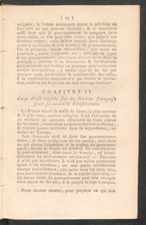 Chapitre II. Coup d`oeil rapide sur la Nation française sous sa nouvelle Constitution.