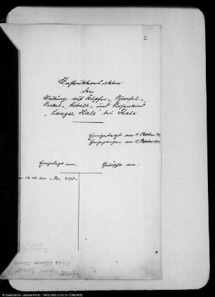 Berechtsame der Schwefelerzmutung "Langer Hals" bei Thale