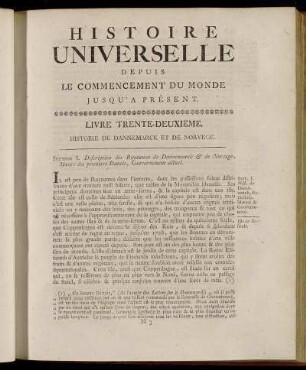 Livre Trente-Deuxieme. Histoire de Dannemarck et de Norvege.