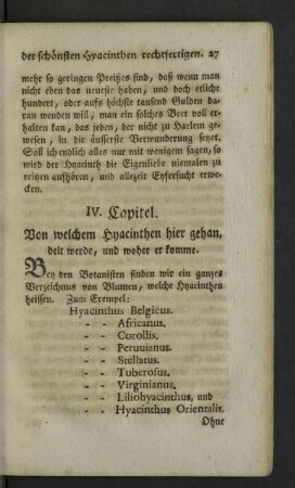 IV. Capitel. Von welchem Hyacinthen hier gehandelt werde, und woher er komme.