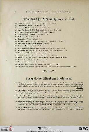 Europäische Elfenbein-Skulpturen (Nr. 430-499)