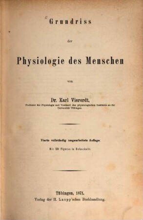 Grundriss der Physiologie des Menschen