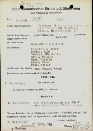 Reitemeyer, Josefine