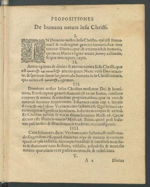 Propositiones De humana natura Iesu Christi.