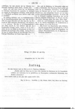 Beilagen zu Protokoll, 80./85. Sitzung