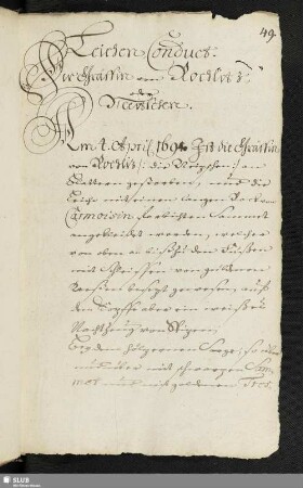 Leichen-Conduct der Gräffin von Rochlitz oder Neitzschin.
