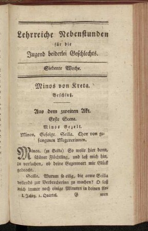 Siebente Woche.