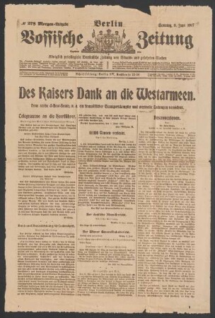 Offener Brief an Hans Pfitzner : 03.06.1917