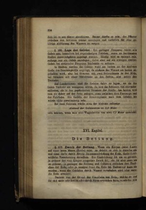 XVI. Kapitel. Die Bettung.