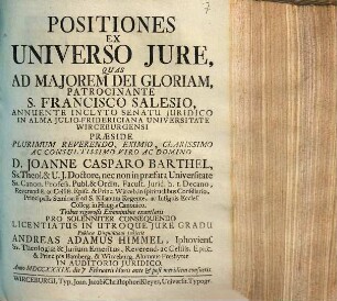 Positiones Ex Universo Jure