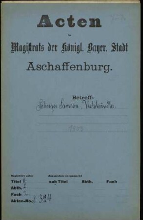 Bürgerrechtsverleihung an den Viehhändler Samson Solinger aus Goldbach