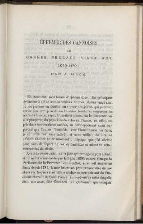 Ephemerides Cannoises