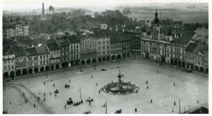 Marktplatz von Budweis, Tschechien, Böhmen und Mähren