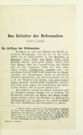 Das Zeitalter der Reformation (1517-1555)