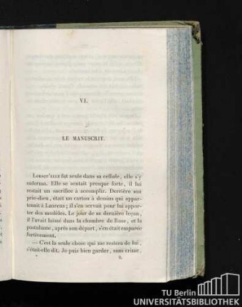 VI. Le Manuscrit.