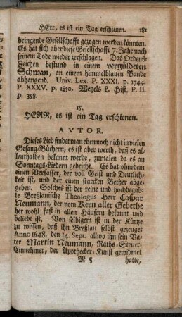 15. Herr, es ist ein Tag erschienen.
