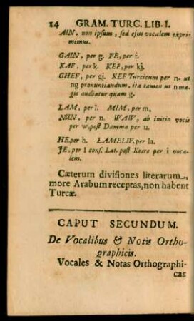 Caput Secundum. De Vocalibus & Notis Orthographicis.