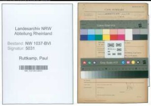 Entnazifizierung Paul Ruttkamp , geb. 30.09.1902 (Schlosser)