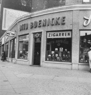 Berlin. Zigarrengeschäft "Otto Boenicke", Kaiserdamm. Außenansicht